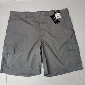 Lee Men's 46 Active Fabric Cargo Shorts Gray Motion Flex